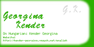 georgina kender business card